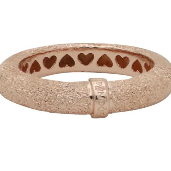 Pandora Sparkling Rose gold colored Heart Ring - Picture 2 of 3